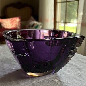 Waterford Crystal Metra Amethyst Heavy Bowl.